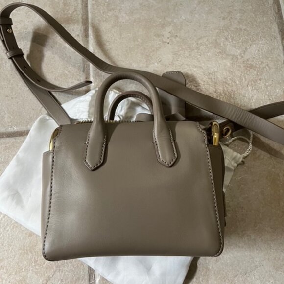 J. Crew Harper mini satchel in Italian leather DESERT CANYON (Taupe grey) - Picture 6 of 8